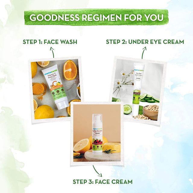 Mamaearth Bye Bye Dark Circle Eye Cream With Cucumber & Peptide For Dark Circles|Nourishes Undereye
