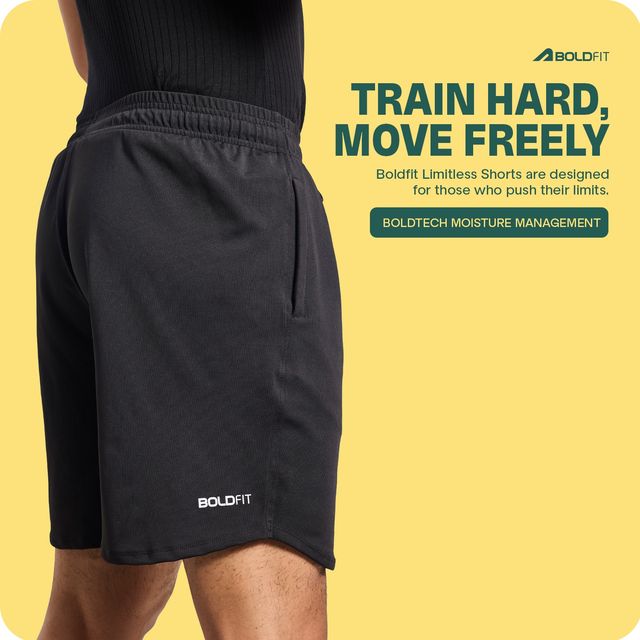 Buy Boldfit Men's Quick Dry Lightweight Sports Half Pants | Black
