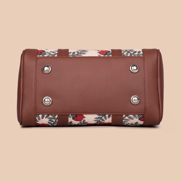 Buy Zouk Women's Floral Vegan Leather & Handcrafted Fabric 8.1L