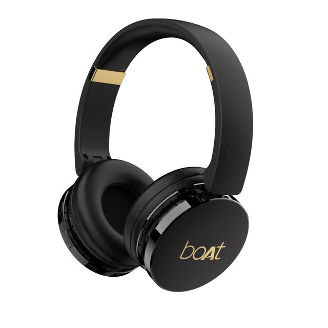 boAt Rockerz 370 BT Headphones w/ 12H Playtime, Cozy Padded Earcups & Bluetooth v5.0 (Buoyant Black)