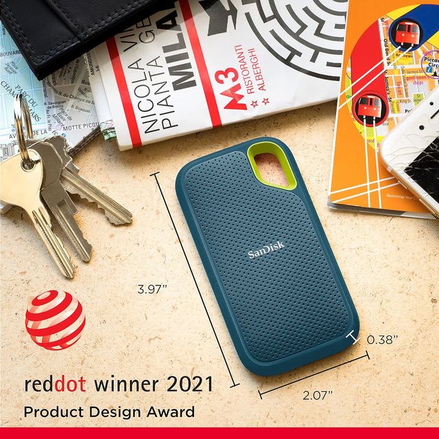 Sandisk Extreme Portable 1Tb, 1050Mb/S R, 1000Mb/S W,External Ssd, Skyblue Color