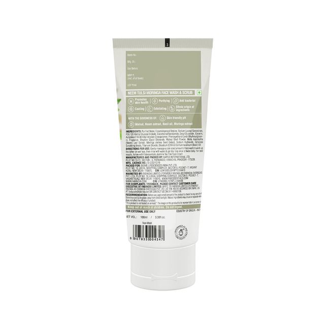 Fabessentials Neem Tulsi Moringa Face Wash & Scrub