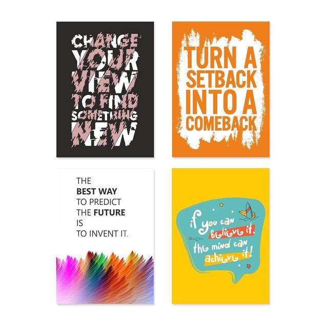 Paper Plane Design Wall Posters For Office Decor | Set of 10 | Size | 12 Inch x 18 Inch | D52