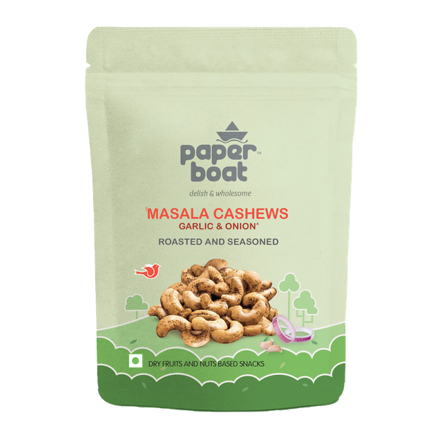 Paper Boat Masala Cashews- Garlic And Onion