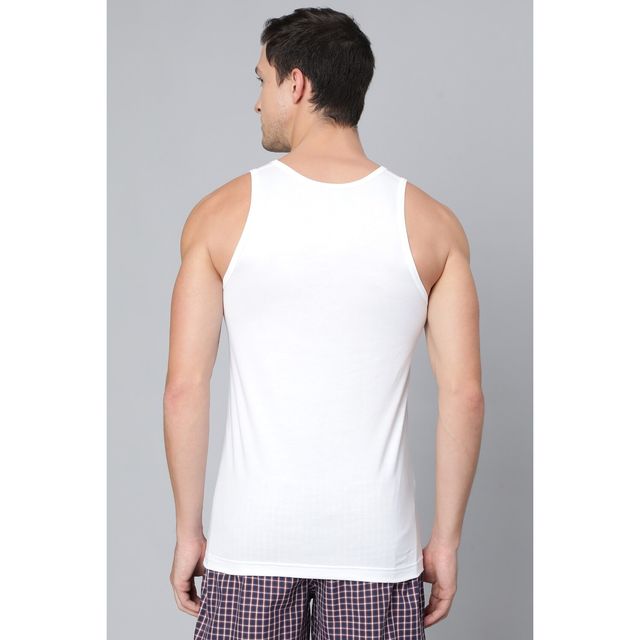 Van Heusen Apparel Men White Solid Anti Bacterial Moisture Wicking Vest | S | Pack Of 2