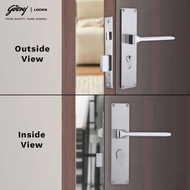 Godrej Mortise Lock NEH 16-1Ck | Europrofile | 5-Pin Mechanism | Satin Steel Finish