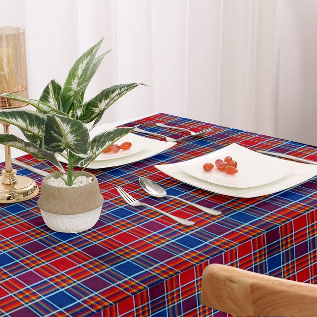 Lushomes Table Cloth - Cotton Red Checks | Square | 60 x 60 inch