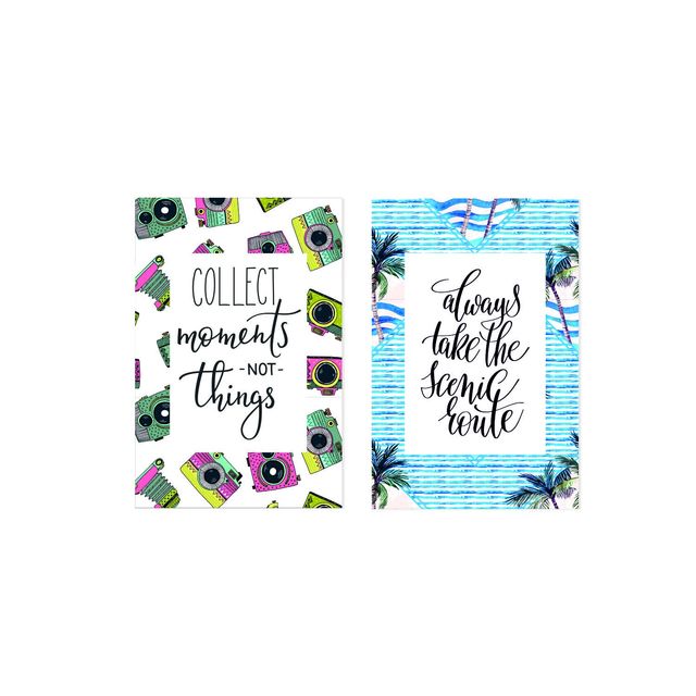 Paper Plane Design Travel Theme Wall Posters | Set of 10 | (12 Inch x 18 Inch) D1