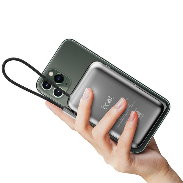boAt 10000 mAh Magnetic Wireless Power Bank w/ 15W Wireless Charging - PB330 MagnaCharge (Black)