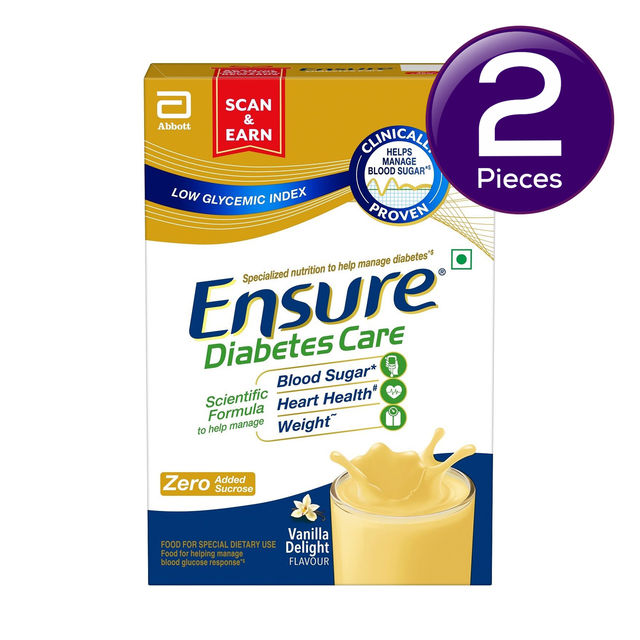 ENSURE Diabetes Care Specialized Nutrition Drink, Vanilla 375 g Combo