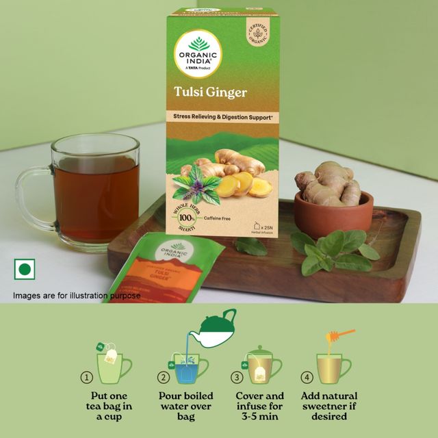 Organic India Tulsi Ginger Organic Herbal Tea