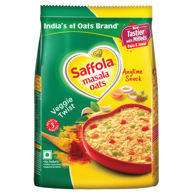 Saffola Masala Oats Veggie Twist Just 3 Mins No Added Preservatives Tasty