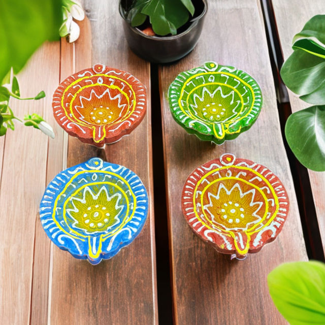 Pichai Designer Clay Diya Plain