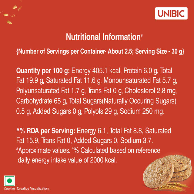 UNIBIC Sugar Free Multigrain Cookies