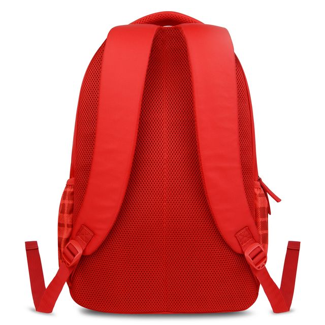 Genie Chekmex Red Backpack For Women - 2 Compartments, School Bag