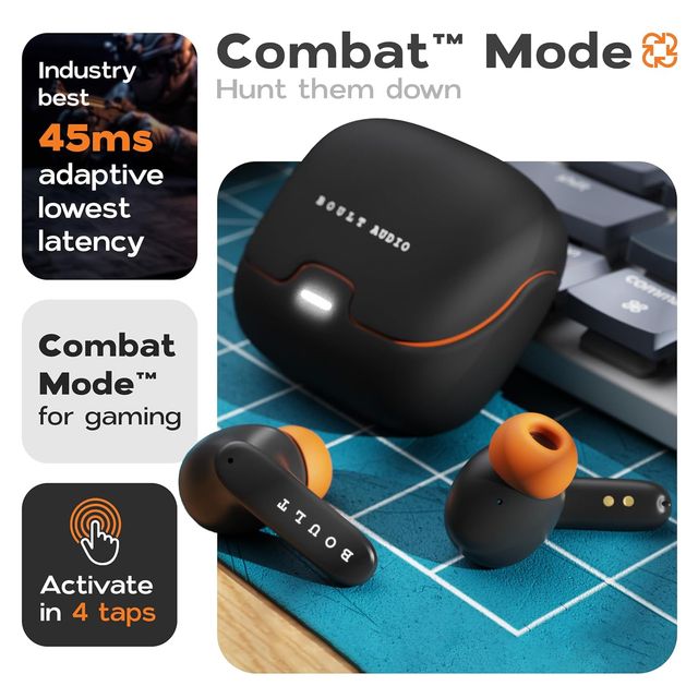 Boult Audio Z40 Pro with 100H Battery, Quad Mic ENC, Scratch Proof, 5.3v TWS (Midnight)