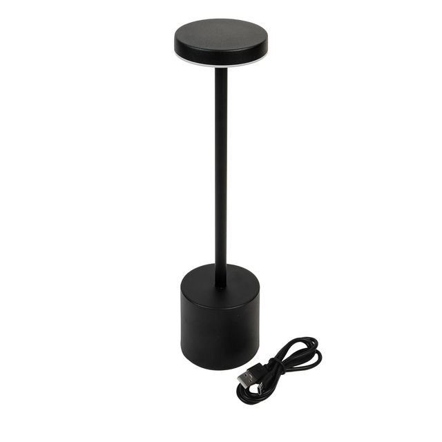 Lexton Creative Desk Lamps Rechargeable Portable Restaurant Led Table Lamp Cordless Pack-1 Black