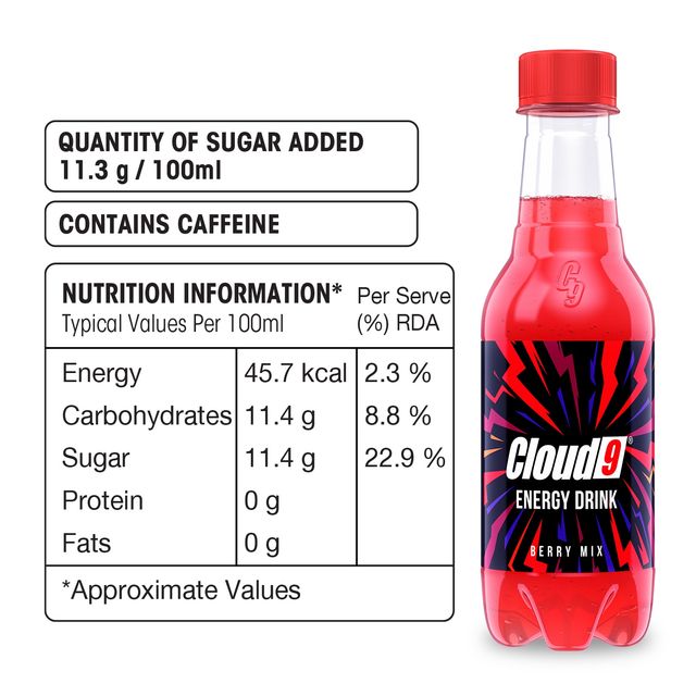 Cloud9 Beverages Berry Energy Drink