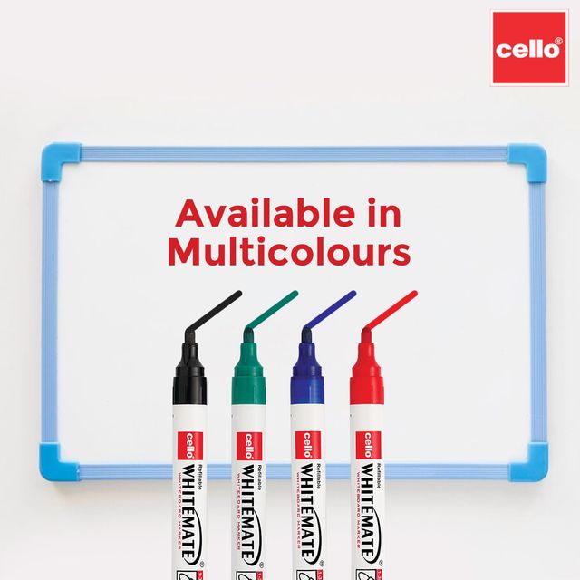 Cello Whitemate Assorted Markers (Pack of 4)