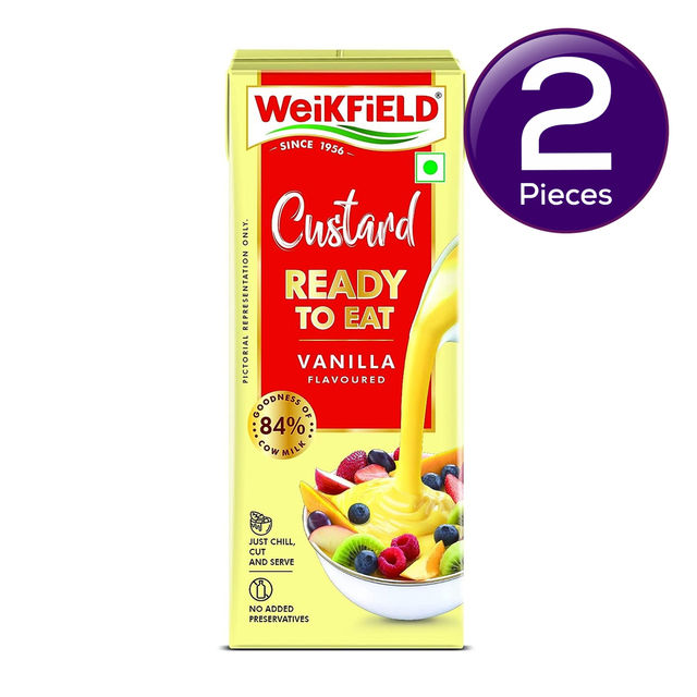 Weikfield Custard Ready To Eat - Vanilla 200 ml Combo