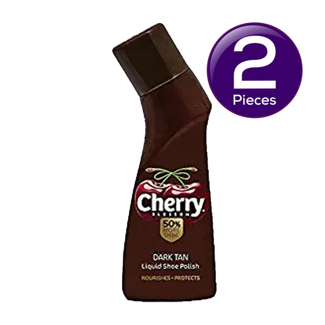 Cherry Dark Tan Shoe Polish, Liquid Shoe Shiner 75 ml Combo