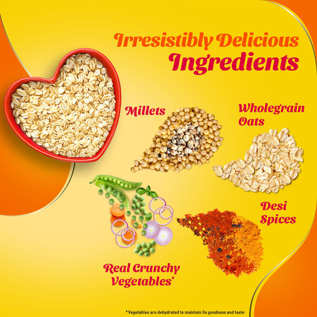 Saffola Masala Oats |Classic Masala | Anytime Snack | Ready in 3 mins | Millets Goodness | 250g