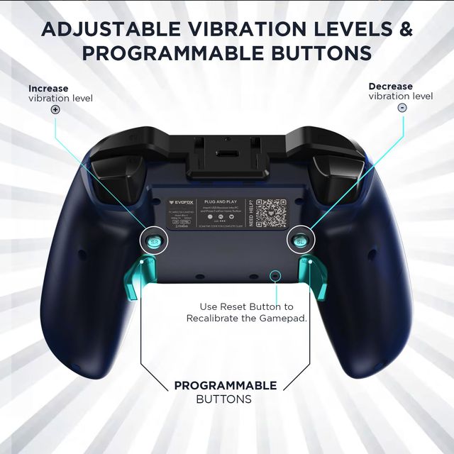 EvoFox Elite X Wireless Gamepad for PC - Blue