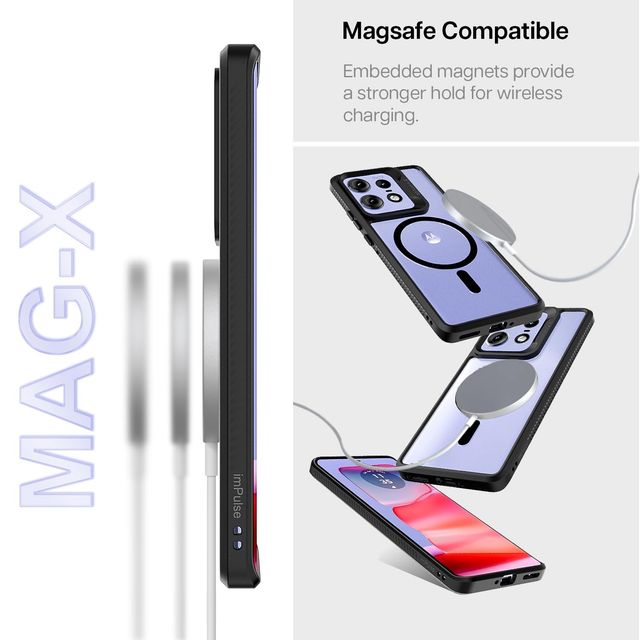 Kapaver Moto Edge 50 Pro Back Cover Case | Mag X - Black