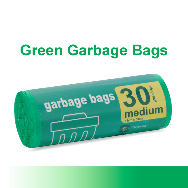  Garbage Bag Roll Green - Medium - 19 x 21 Inch