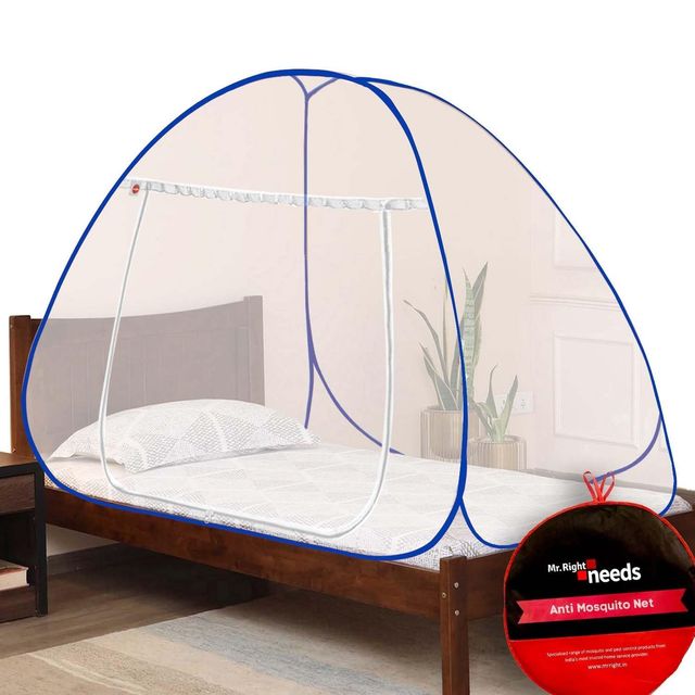Mr. Right Foldable Mosquito Net For Single Bed | WHite - 6 x 4 ft