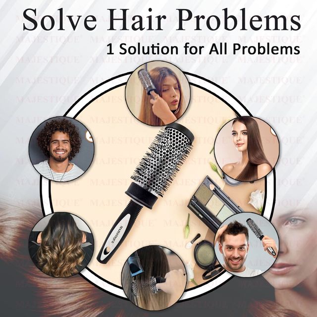 Majestique Blow Dryer Brush - Lightweight Professional Roller for Precise Heat Styling, 2 Inch