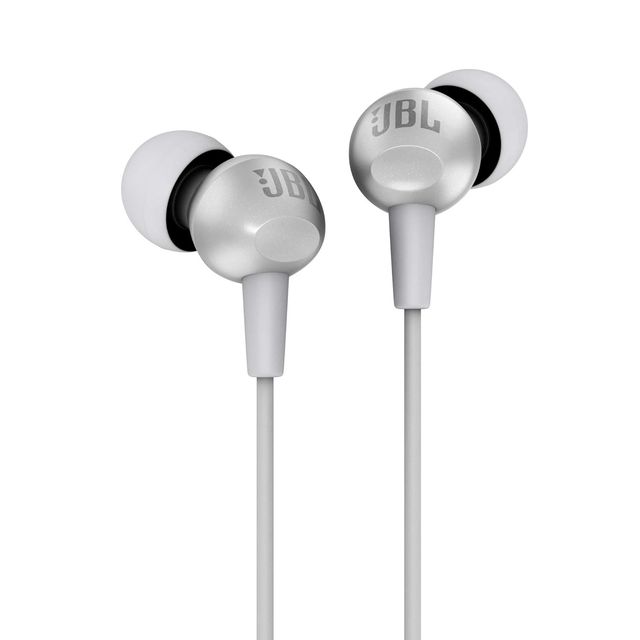 Jbl C200Si, Premium In Ear Wired Earphones With Mic,One Button Multi-Function Remote(Grey)