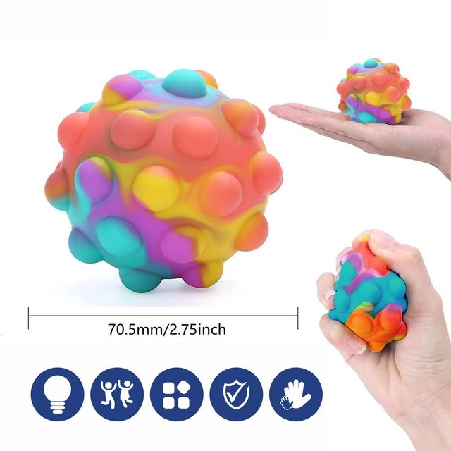 Aditi Toys Pop It Ball With LED Light Bubble