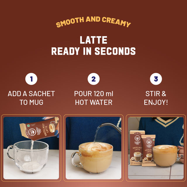 Sleepy Owl Hazelnut Latte Medium Roast Coffee Premix