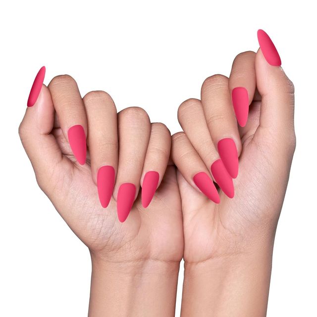 Renee Long Stick On Nails L Mtn 02| 24 Reusable Artificial Fake Nail Set