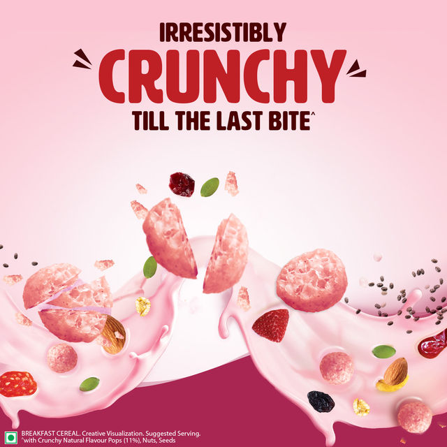 Saffola Muesli Berry Crunch With Flavour Pops, Fruits, Nuts, Seeds, Millets (15 In 1)