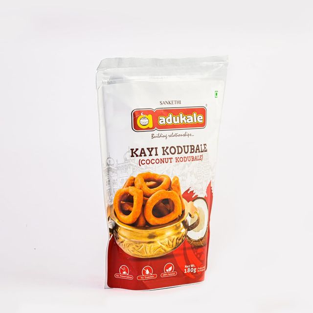 Adukale Adukale Onion Kodubale 180.0 Gram (180g) & Adukale Kayi Kodubale (Coconut Kodubale) 180.0 Gram (180g) & Adukale Rice Kodubale Rings 180.0 Gram (180g) Combo