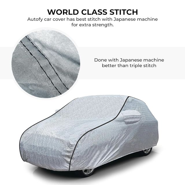 Autofy Silvertech Car Cover For Toyota Innova Crysta | Year 2016 Onwards - Flock Layer Inside