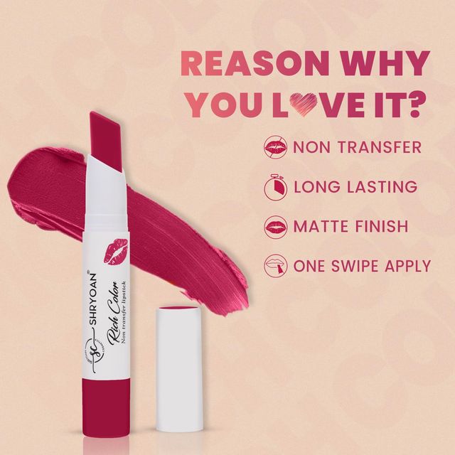 Shryoan Rich Color Non-Transfer Lipstick - Milkshake