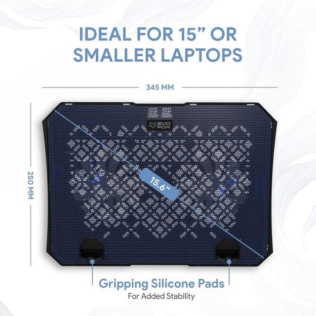 EvoFox Frost Laptop USB Cooling Pad - Blue