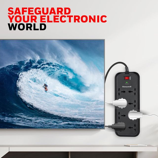 Honeywell 8 Out Surge Protector With Master Switch