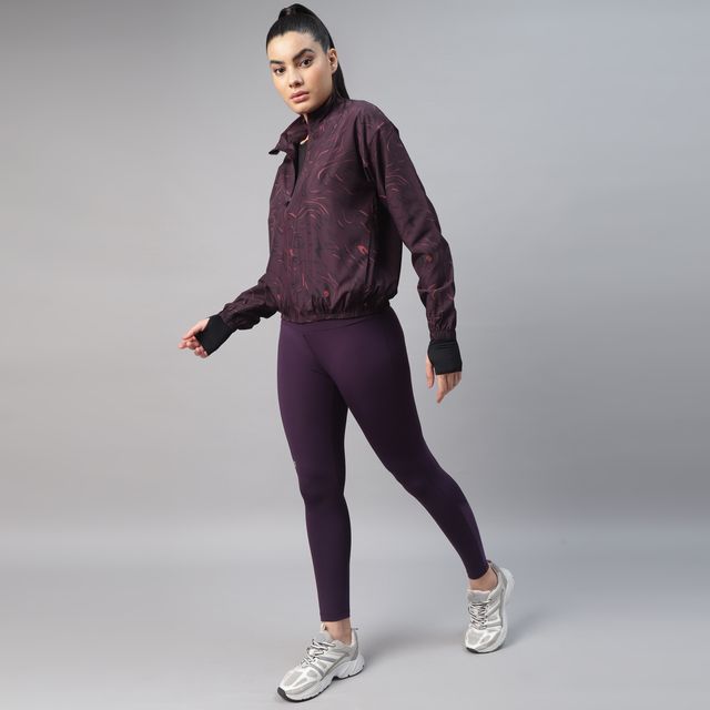 Dida Women's Sports Jacket | Regular Comfortable Stretchable Dry-Fit | Wine - XL