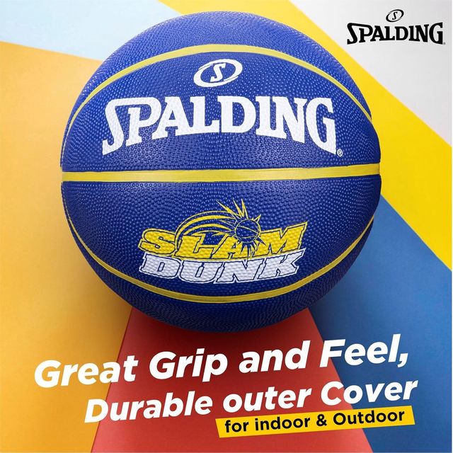 Vector X Spalding Slamdunk Rubber Basketball (Blue) 5