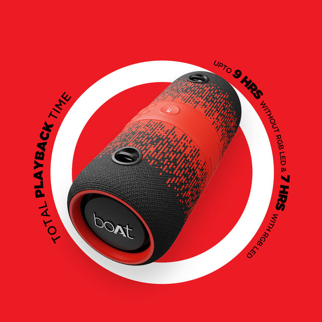 boAt Stone 1200F 14W Bluetooth Speaker With Upto 9 Hours Battery Rgb Leds Ipx7 Black Raptor