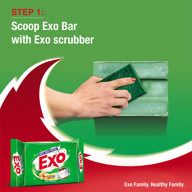 Exo Ginger Twist Dishwash Bar | Anti Bacterial