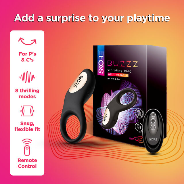 Skore Vibrating Ring - Buzzz With Remote For Him And Her
