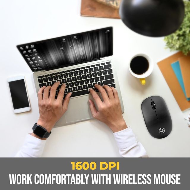 Lapcare Safari Iii B Wireless Mouse-2.4Ghz & Upto 1600 Dpi With Duracell Battery & 3 Year Warranty