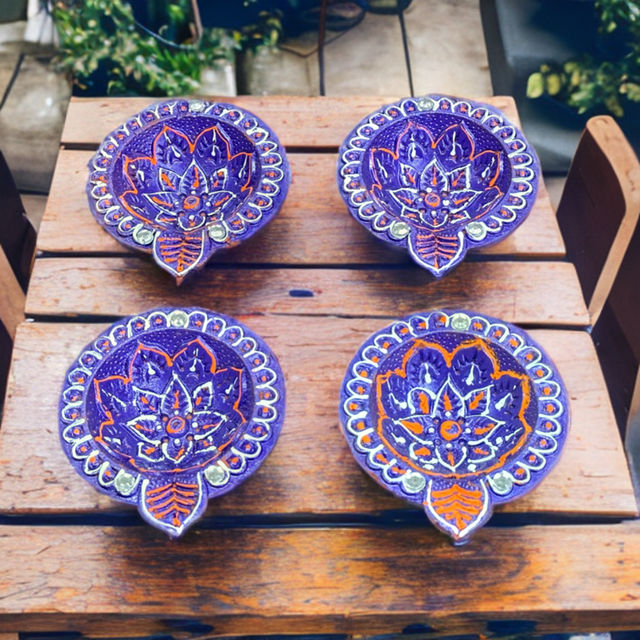 Pichai Designer Clay Diya Plain