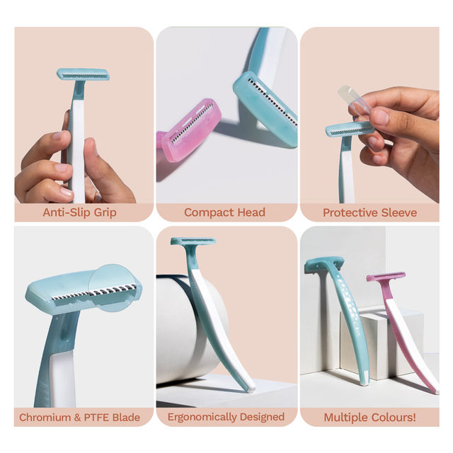 Bikini Line Razor (1pc) & Disposable Body Shaving Razor(5pc) Combo