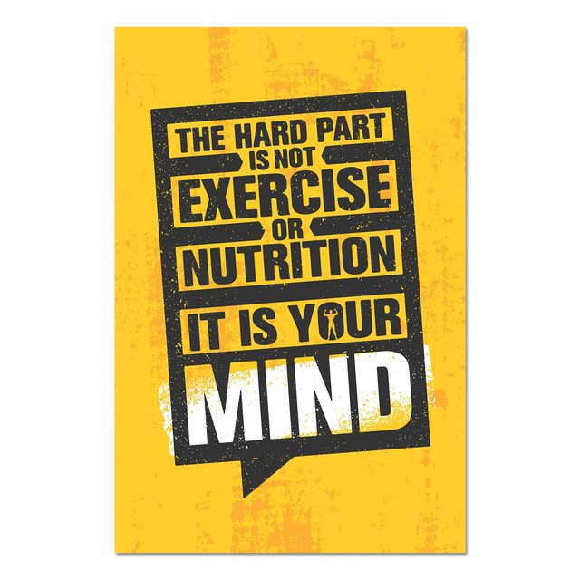 Paper Plane Design Motivational Gym Workout Posters For Wall | Size 12 x 18 Inch | D11